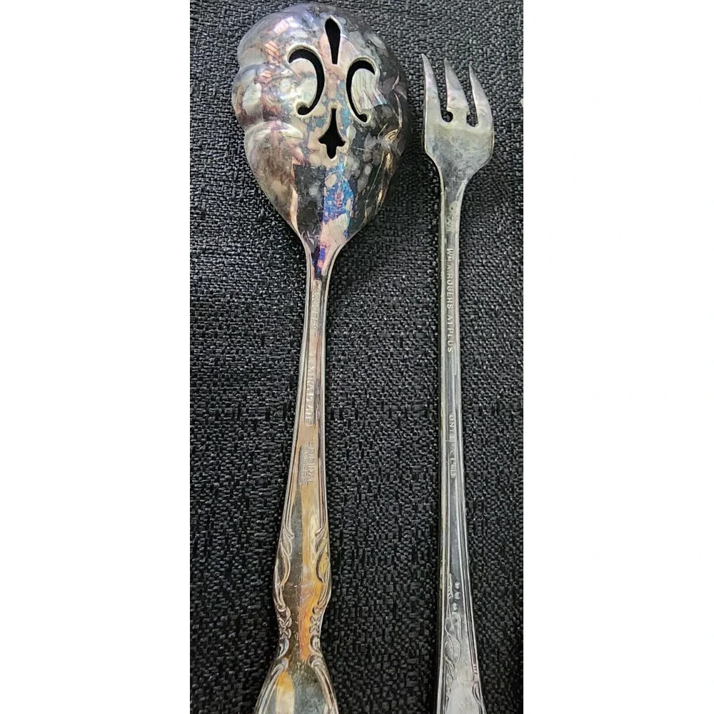 Rogers‎ A1 Oneida Community Plate Forks Spoons Silverplate 1880 5pc Set Flatware